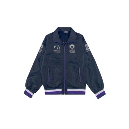 訂購寶藍色男裝風褸外套  繡花LOGO 撞色拉鏈  拉鏈袋口  馬術學校 飛機褸  長袖風褸外套    J1024 訂購寶藍色男裝風褸外套  繡花LOGO 撞色拉鏈  拉鏈袋口  馬術學校 飛機褸  長袖風褸外套    J1024